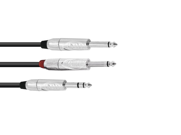 Adaptercable Jack/2xJack 3m