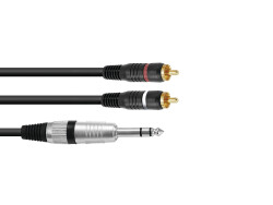 Adapterkabel Klinke Stereo/2xCinch 1,5m