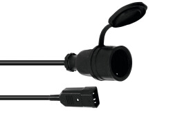 Adaptercable IEC(M)/Safety plug(F) 1m