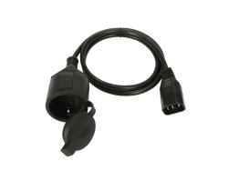 Adaptercable IEC(M)/Safety plug(F) 1m