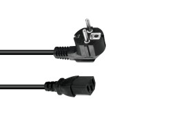 Kaltgeräte Netzkabel 3x0,75 0,9m sw