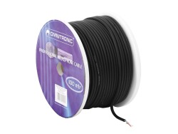 Microphone cable 2x0.22 100m bk
