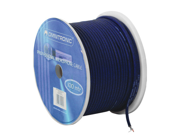 Microphone cable 2x0.22 100m bu