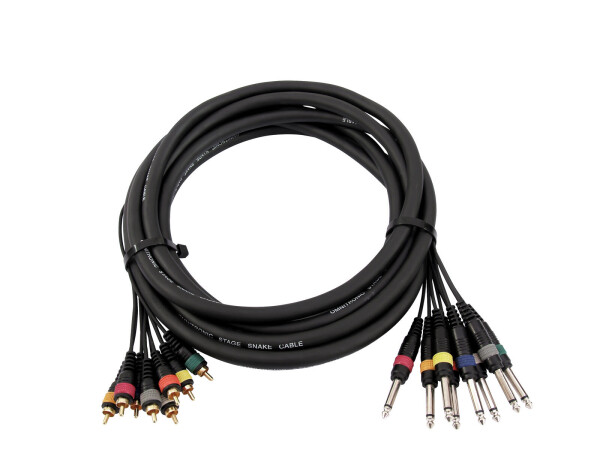 Snake cable 8xRCA/8xJack mono 15m