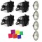 4er Set Par 56 Scheinwerfer kurz schwarz - MFL