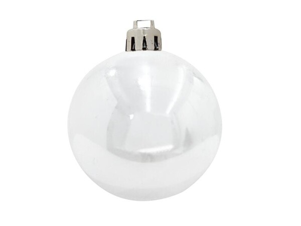 Deco Ball 7cm, white 6x