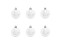 Deco Ball 7cm, white 6x