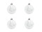 Deco Ball 10cm, white 4x