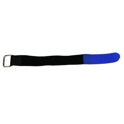 Klettband / Kabelbinder 30 x 2,5cm schwarz / blau