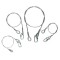 2er Set Safety Fangseil 60cm/2mm m. Kettennotglied