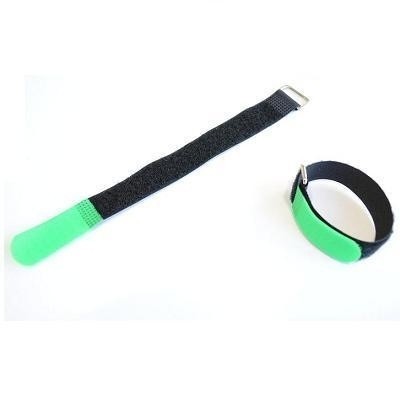 Klettband / Kabelbinder 25 x 2,0cm schwarz / grün
