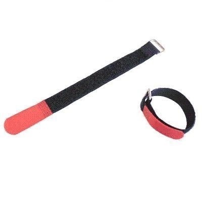 Klettband / Kabelbinder 30 x 2,0cm schwarz / rot