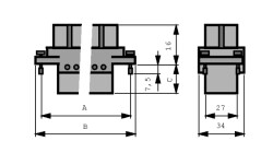 Han 16E-bu-s, 16-pin female socket insert female