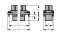 Han 16E-bu-s, 16-pin female socket insert female
