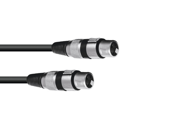 Adaptercable XLR(F)/XLR(F) 0.2m bk