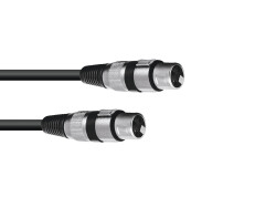 Adaptercable XLR(F)/XLR(F) 0.2m bk