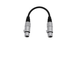 Adaptercable XLR(F)/XLR(F) 0.2m bk