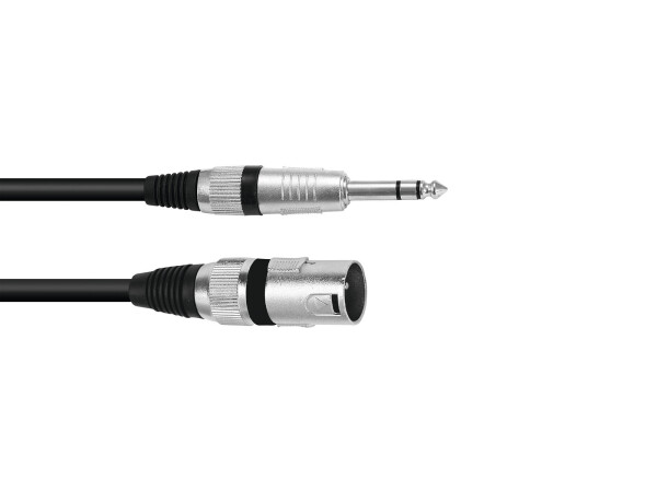 Adapterkabel XLR(M)/Klinke stereo 0,2m sw