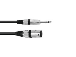 Adaptercable XLR(M)/Jack stereo 0.2m bk
