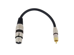 Adaptercable XLR(F)/RCA(M) 0.2m bk