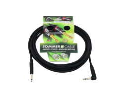 Jack cable 6.3 mono 1x 90° 6m bk Neutrik
