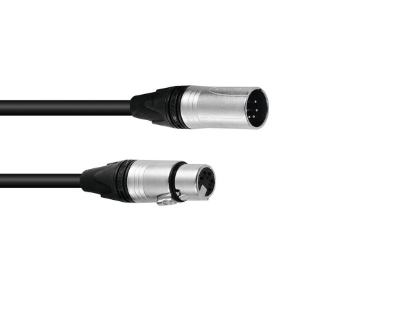 DMX cable XLR 5pin 5m bk Neutrik