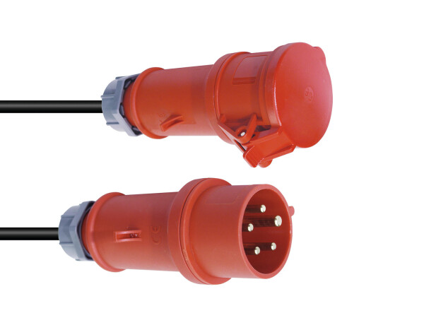 CEE Extension 16A 5x2.5 15m red