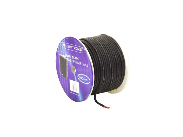 Speaker cable 2x2.5 50m bk durable