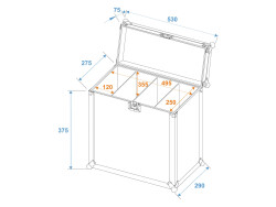 Flightcase 4x SLS Size M