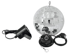 Spiegelkugelset 20cm mit LED Spot