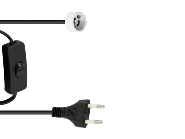 GU-10 Socket Power Cable, Plug, Switch