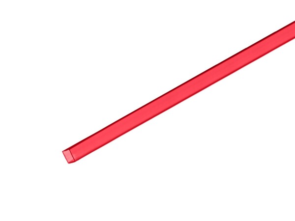 Tubing 10x10mm red UV-active 2m