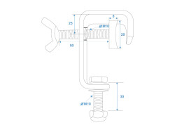 TH-52 Theatre Clamp silver