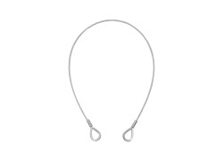 Steel Rope 600x3mm silver with Thimbles