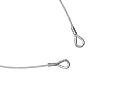 Steel Rope 1000x4mm silver with Thimble