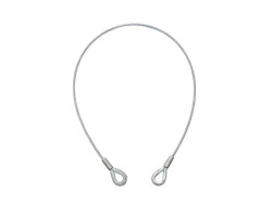 Steel Rope 1000x6mm silver with Thimble