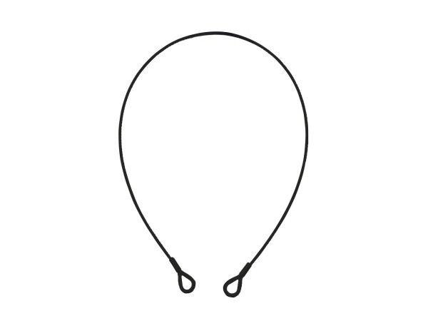 Steel Rope 1000x4mm black with Thimbles
