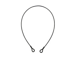 Steel Rope 1000x4mm black with Thimbles