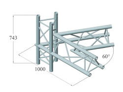 TRILOCK 6082AC-20-4 4-Way Corner 60°