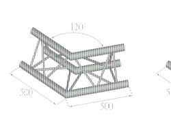 TRILOCK 6082AC-22 2-Way Corner 120°