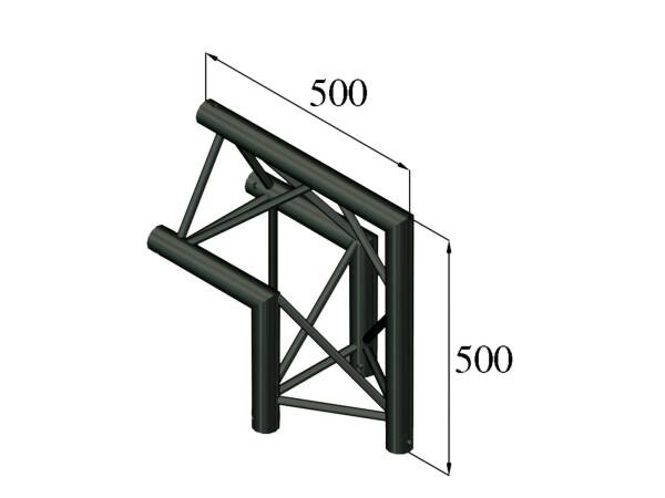TRILOCK S-PAC 24 2-Weg-Ecke 90°/\ schwarz