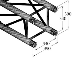 QUADLOCK TQ390-2500 4-Way Cross Beam