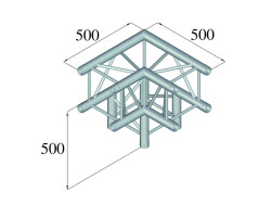 QUADLOCK 6082L-30 3-Way Corner 90°