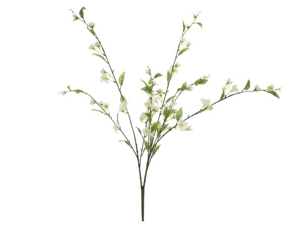 Cherry spray, artificial, white, 60cm