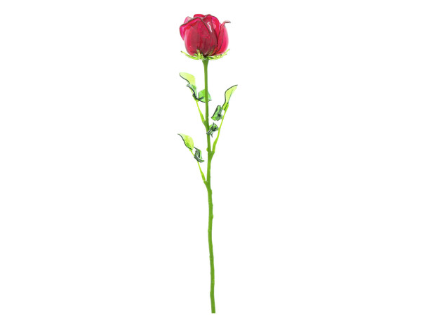 Crystal rose, burgundy, artificial flower, 81cm 12x