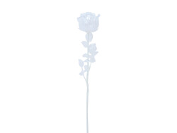 Crystal rose, clear, artificial flower, 81cm 12x