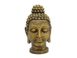 Head of Buddha, antique-gold, 75cm