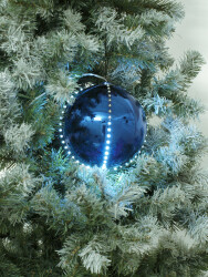 LED Snowball 8cm, dunkelblau 5x