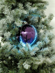 LED Snowball 8cm, purple 5x
