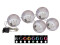 LED Snowball 8cm, purple 5x